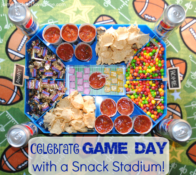 Get ready for the Big Game with a fun snack stadium #GameDayGlory #ad