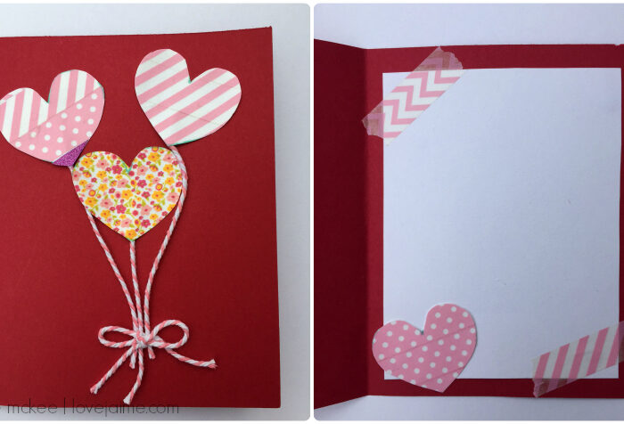 Craft destash: Washi tape Valentine cards
