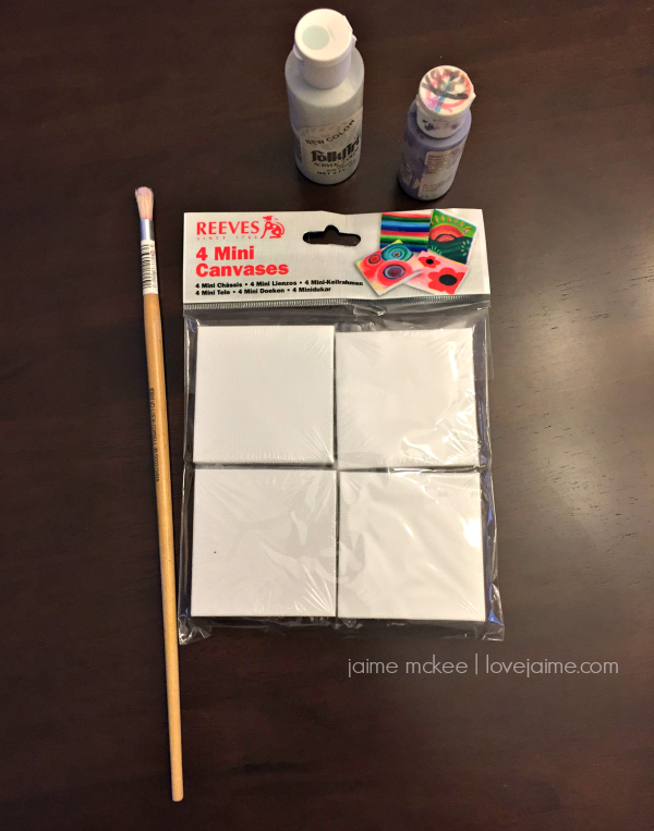 DIY Mini LOVE handprint canvas