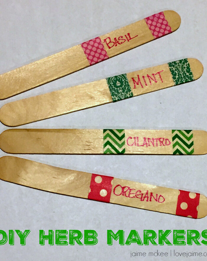 DIY Herb Markers (and other indoor activities to keep kids occupied during the rough weather)