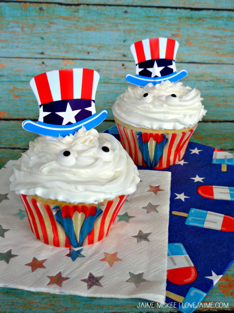 Patriotic Uncle Sam Cupcakes