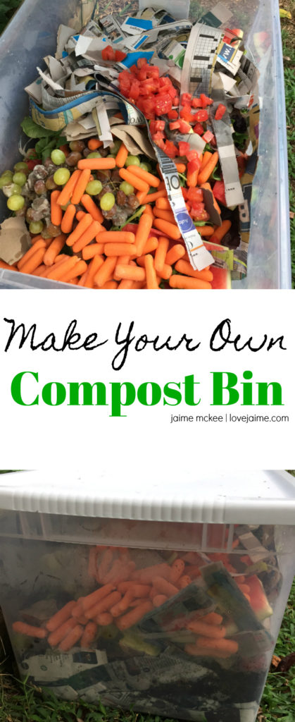 This DIY Compost Bin is simple to make with a few household items!