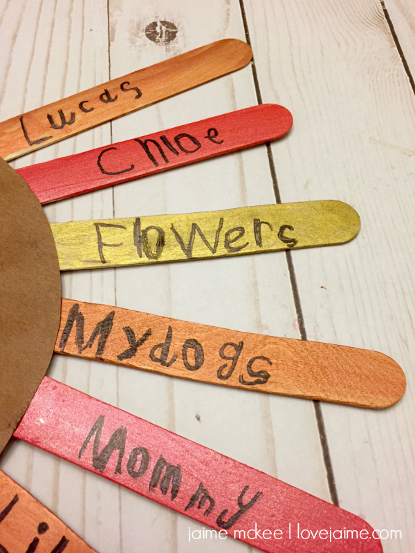 Quick and simple Thankful Thanksgiving Turkey Craft for Kids