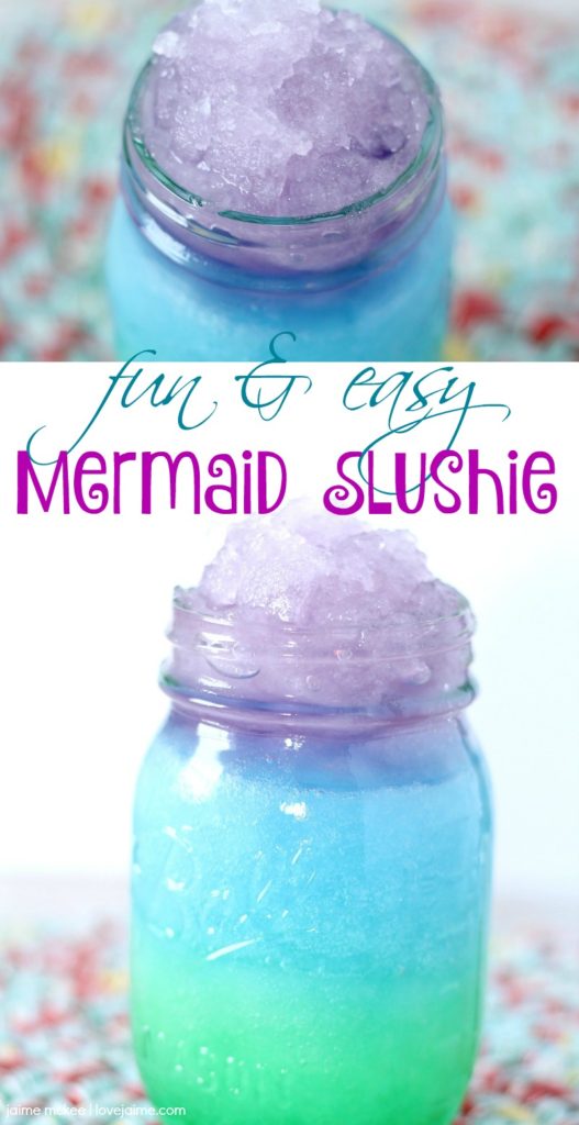 Layered mermaid slushies are pretty, easy to make and great for an at home treat this spring and summer.