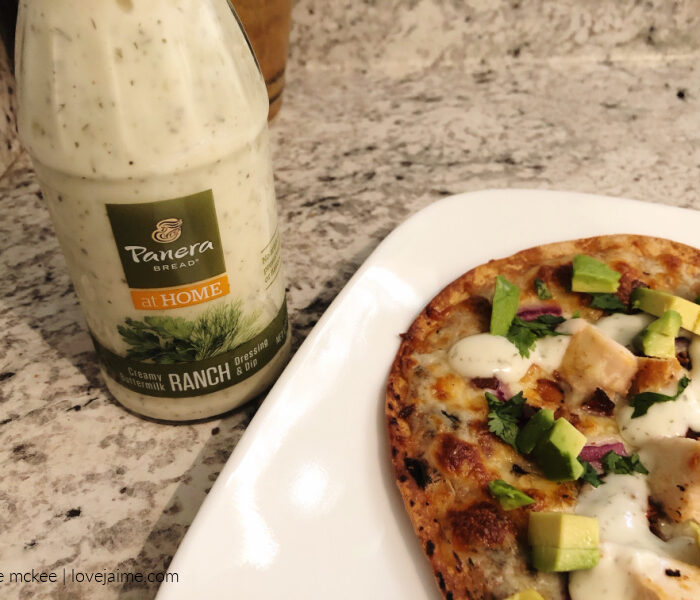 Enjoying Panera at Home – Chipotle Chicken and Ranch Flatbread