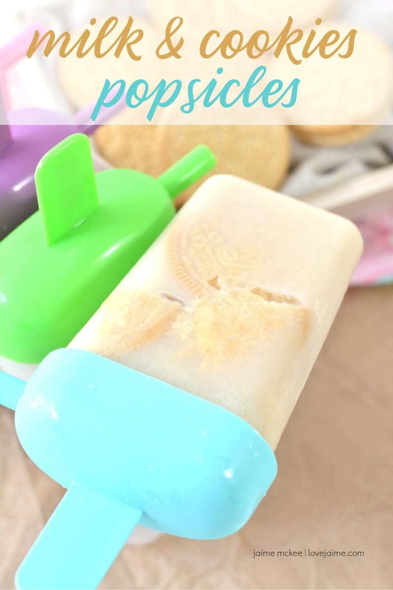 Milk and Cookies Popsicles recipe