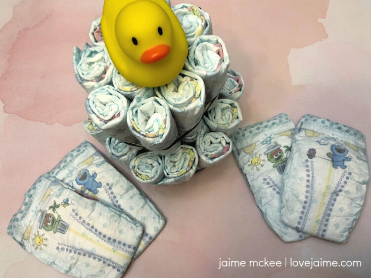 How to make a diaper cake - and stay under budget!