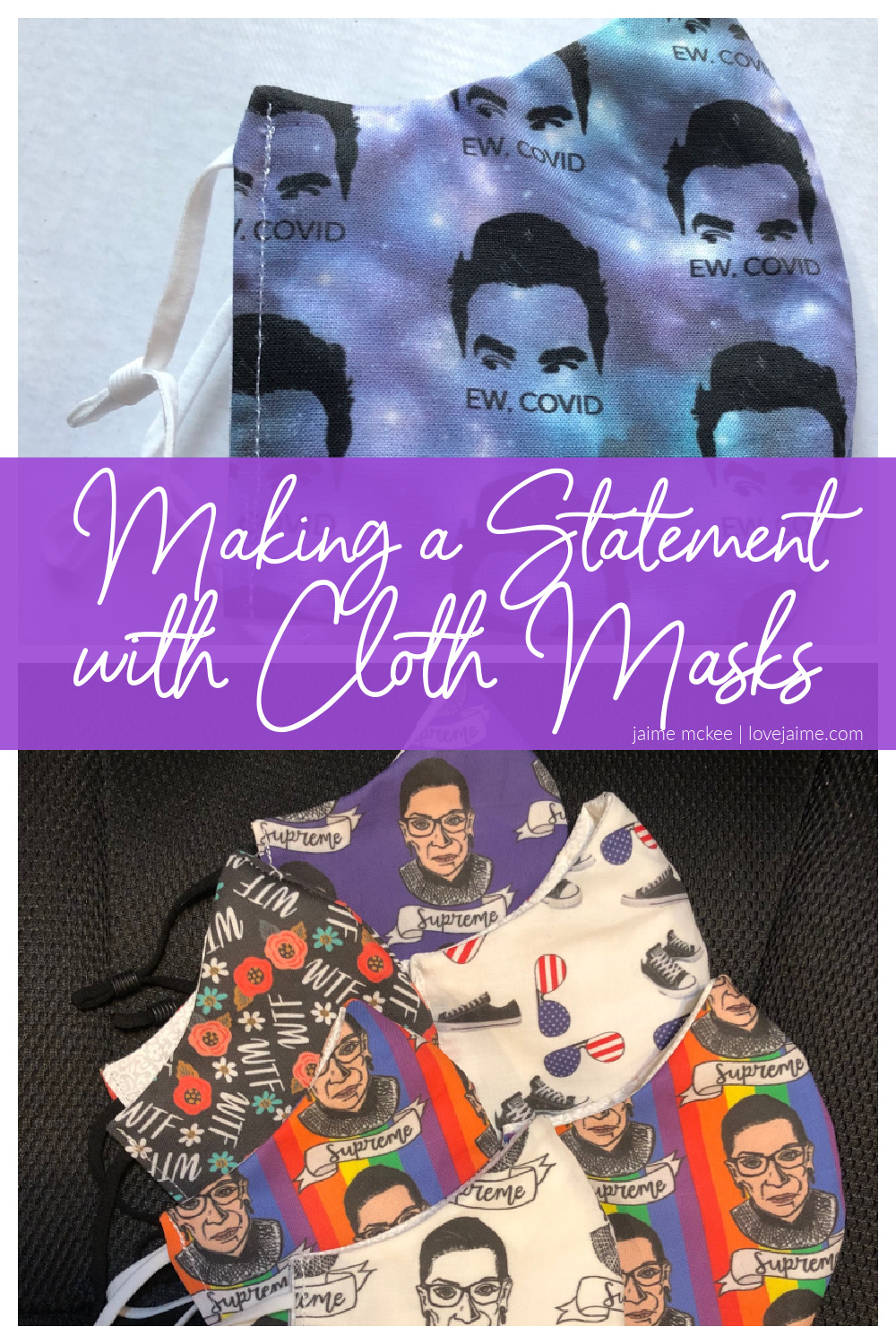 From Golden Girls to RBG (in a variety of colors) to Schitt's Creek, I have the masks for you now listed for sale online. Make a statement, while staying safer! #clothmasks #schittscreek #ewcovid #rbg