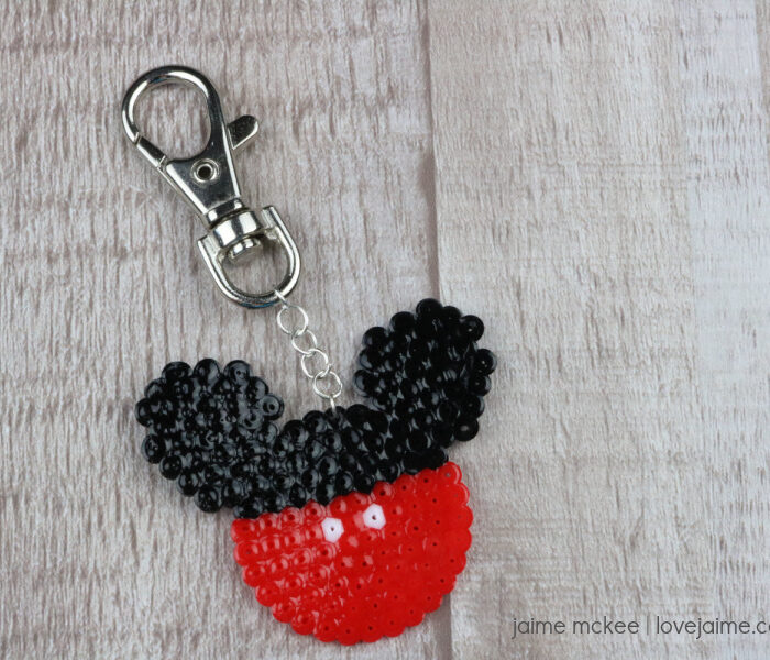 Perler Bead Mickey Mouse Keychain DIY Craft