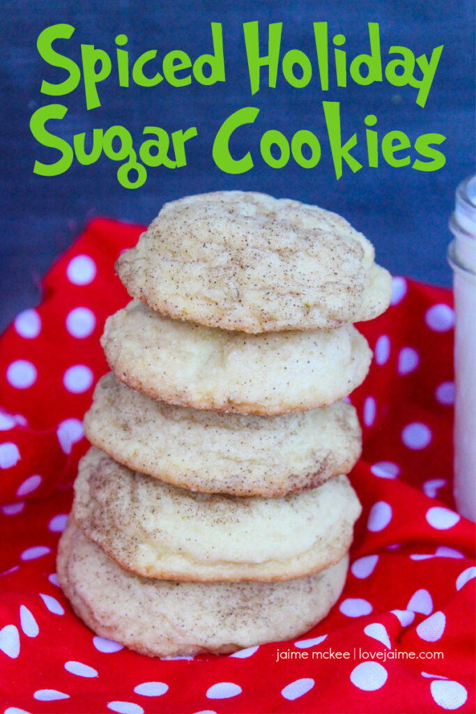 A little different spin on the always delicious sugar cookies, these spiced holiday sugar cookies don't require icing and are fairly quick to make! 