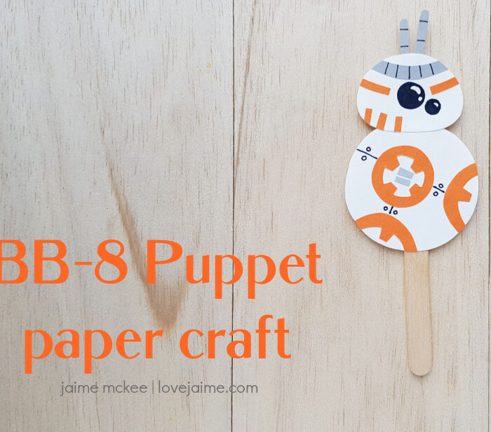 BB-8 Puppet Paper Craft