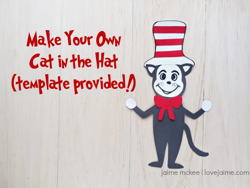 This Cat in the Hat puppet is a fun paper craft for kids! The templates provided make this an easy craft for most ages. 