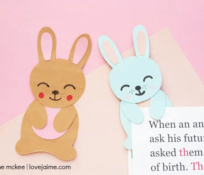 DIY Paper Bunny Bookmark for Kids