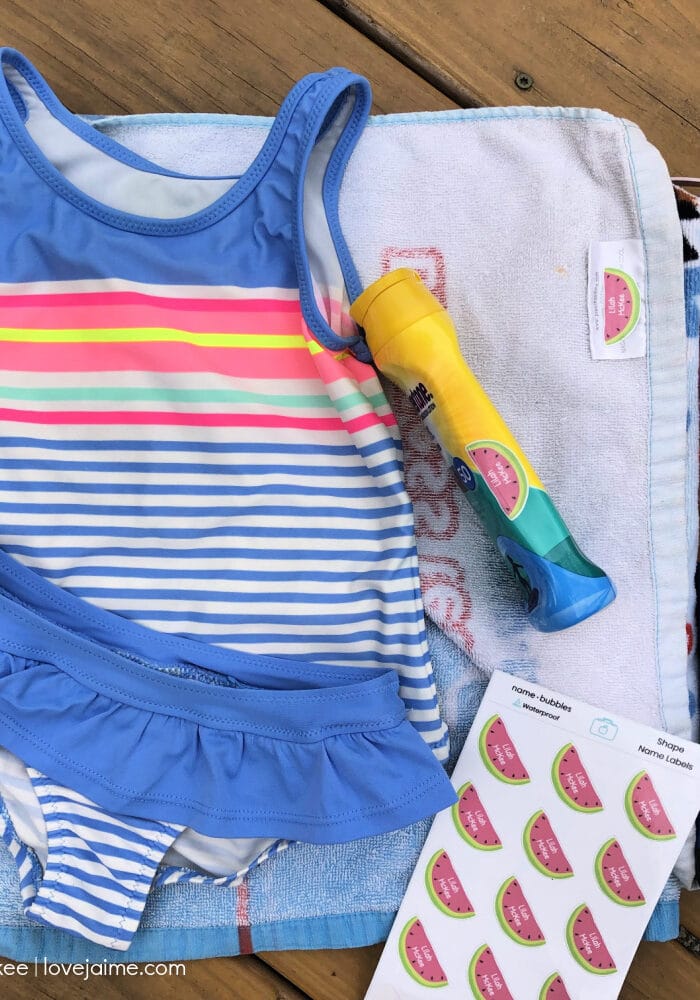 How to pack for summer camp using labels from Name Bubbles