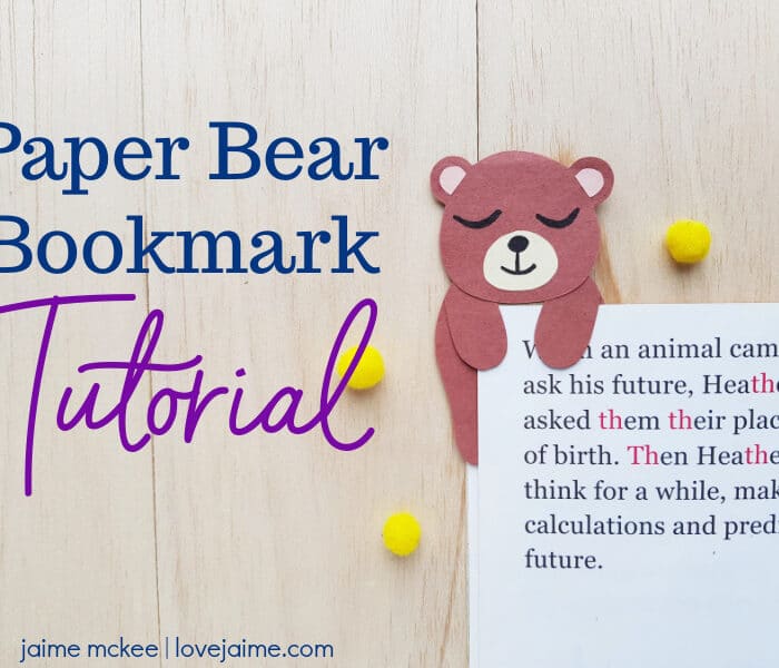DIY Paper Bear Bookmark for Kids