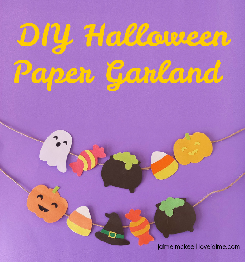 DIY Paper Halloween garland tutorial - Love, Jaime