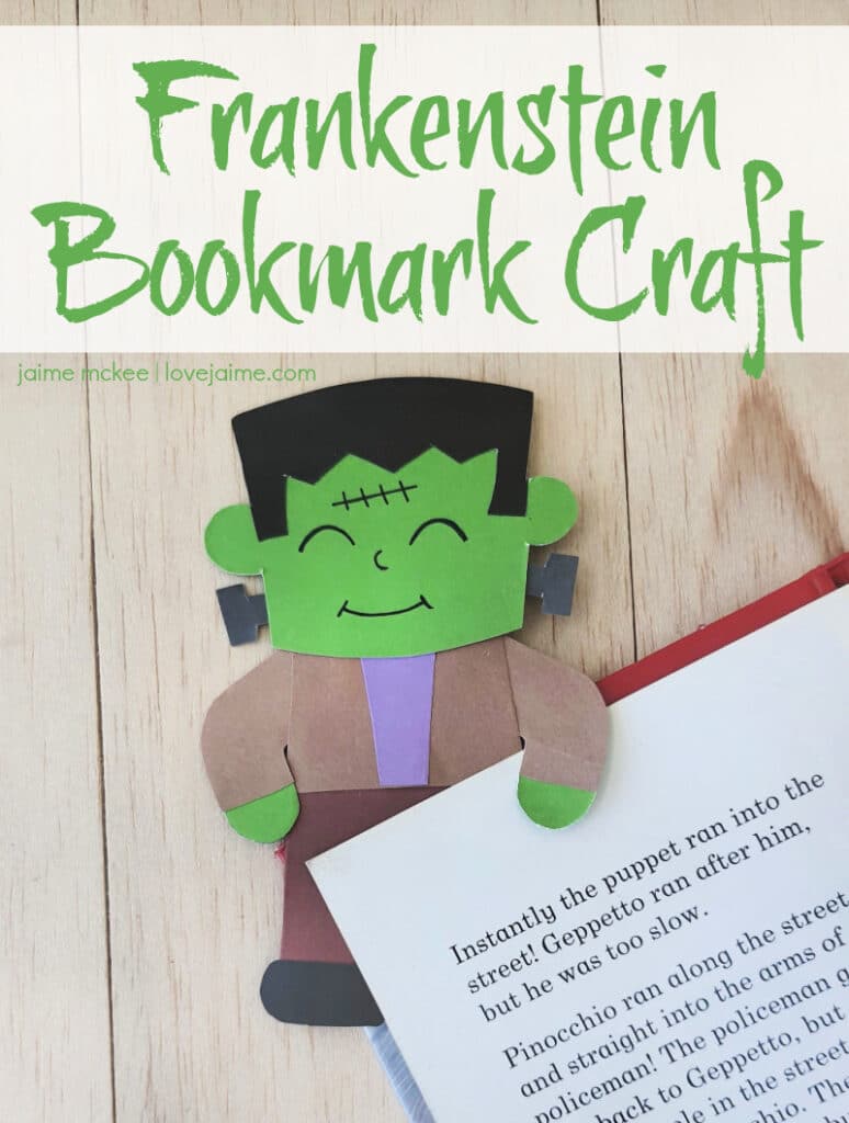 Frankenstein paper bookmark tutorial (includes a free template download)