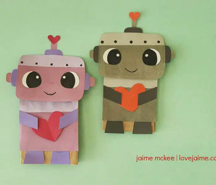 Love Bug Robot Puppets Craft